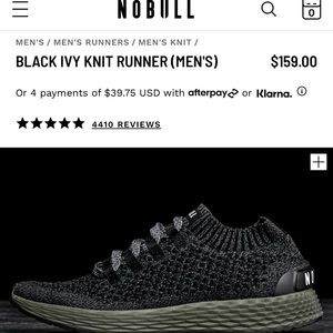 NOBULL Knit Runner. Black & Ivy. Men’s Size 9.5 / Women’s Size 11